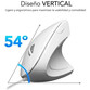 Ratón SUBBLIM con cable 1600 DPI Silent Click ergonómico vertical 6 botones blanco