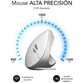 Ratón SUBBLIM con cable 1600 DPI Silent Click ergonómico vertical 6 botones blanco
