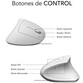 Ratón SUBBLIM con cable 1600 DPI Silent Click ergonómico vertical 6 botones blanco