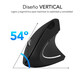 Subblim Glide Vertical Ergo Dual Ratón Vertical Ergonómico Inalámbrico para Diestros 1600 DPI Negro Subblim Glide Vertical Ergo Dual Ratón Vertical Ergonómico Inalámbrico para Diestros 1600 DPI Negro
