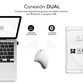 Subblim Glide Vertical Ergo Dual Ratón Vertical Ergonómico Inalámbrico para Diestros 1600 DPI Blanco Subblim Glide Vertical Ergo Dual Ratón Vertical Ergonómico Inalámbrico para Diestros 1600 DPI Blanco