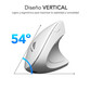 Subblim Glide Vertical Ergo Dual Ratón Vertical Ergonómico Inalámbrico para Diestros 1600 DPI Blanco Subblim Glide Vertical Ergo Dual Ratón Vertical Ergonómico Inalámbrico para Diestros 1600 DPI Blanco