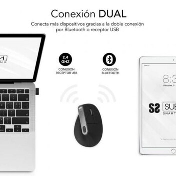 Ratón Subblim inalámbrico 4000 DPI Dual Bluetooth/2.4GHz batería recargable silencioso