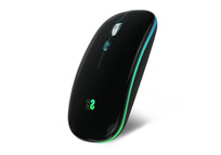Subblim LED Dual Flat Mouse Ratón Óptico Inalámbrico RGB 1600DPI Negro