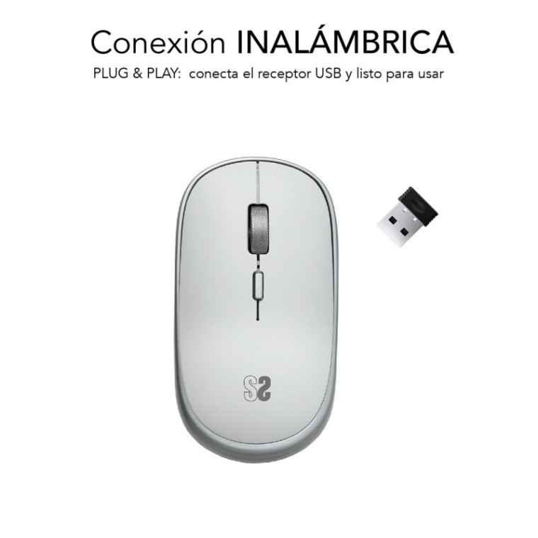 Subblim Wireless Mini Mouse Ratón Óptico Inalámbrico Blanco