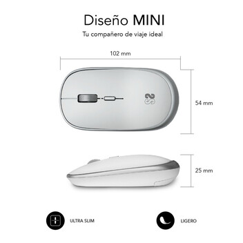 Subblim Wireless Mini Mouse Ratón Óptico Inalámbrico Blanco Subblim Wireless Mini Mouse Ratón Óptico Inalámbrico Blanco