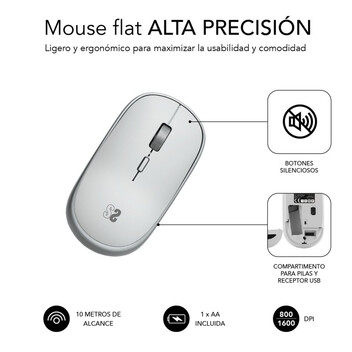 Subblim Wireless Mini Mouse Ratón Óptico Inalámbrico Blanco Subblim Wireless Mini Mouse Ratón Óptico Inalámbrico Blanco