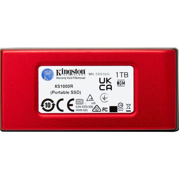 Disco Duro Kingston XS1000 Disco SSD Externo 1TB USB 3.2 Rojo