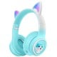 Kinsi AKZ-02 Auriculares Inalámbricos Orejas de Gato RGB Azules