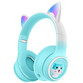 Kinsi AKZ-02 Auriculares Inalámbricos Orejas de Gato RGB Azules Kinsi AKZ-02 Auriculares Inalámbricos Orejas de Gato RGB Azules