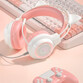 Kinsi SY-G35 Auriculares Gaming RGB con Orejas Rosa Kinsi SY-G35 Auriculares Gaming RGB con Orejas Rosa