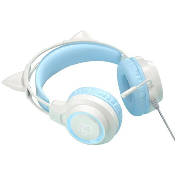 Kinsi SY-G35 Auriculares Gaming RGB con Orejas Azul Kinsi SY-G35 Auriculares Gaming RGB con Orejas Azul