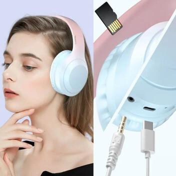 Kinsi V5PRO Auriculares Inalámbricos Bluetooth con Cancelación de Ruido Degradado Rosa Kinsi V5PRO Auriculares Inalámbricos Bluetooth con Cancelación de Ruido Degradado Rosa