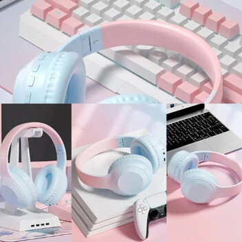 Kinsi V5PRO Auriculares Inalámbricos Bluetooth con Cancelación de Ruido Degradado Rosa Kinsi V5PRO Auriculares Inalámbricos Bluetooth con Cancelación de Ruido Degradado Rosa