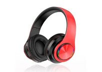 Kinsi B39 Auriculares Inalámbricos Bluetooth HiFi RGB Rojos