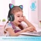 Kinsi AKZ-62 Auriculares Inalámbricos Orejas de Gato RGB Negros