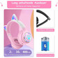 Kinsi AKZ-62 Auriculares Inalámbricos Orejas de Gato RGB Negros