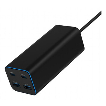 Fuente Alimentación Gembird 100W GaN Power Delivery TA-UC-2A2C-PD100-01-BK Ca Fuente Alimentación Gembird 100W GaN Power Delivery TA-UC-2A2C-PD100-01-BK Ca