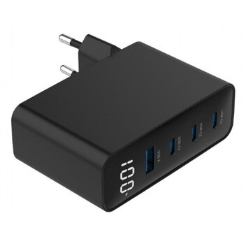 Fuente de Alimentación Gembird 100W Modelo TA-UC-PDQC100LCD-01-BK Power Delivery