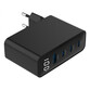 Fuente de Alimentación Gembird 100W Modelo TA-UC-PDQC100LCD-01-BK Power Delivery