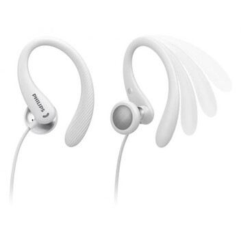 Philips TAA1105WT/00 Auriculares Deportivos con Micrófono y Jack 3.5 Blancos Philips TAA1105WT/00 Auriculares Deportivos con Micrófono y Jack 3.5 Blancos
