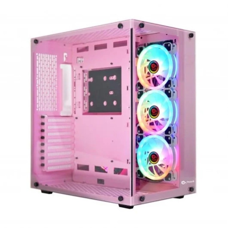 Talius Cronos Orchid RGB Cristal Templado USB 3.0 Rosa