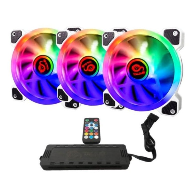 Talius Iris Spectrum ARGB Kit de Centralita + 3 Ventiladores Suplementarios 120 Mm Blancos