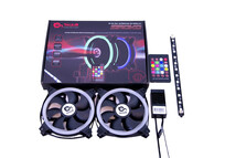 Talius Siroko Kit 2 Ventiladores 120mm Doble Aro RGB + Tira LED + Control Remoto Talius Siroko Kit 2 Ventiladores 120mm Doble Aro RGB + Tira LED + Control Remoto