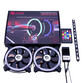 Talius Siroko Kit 2 Ventiladores 120mm Doble Aro RGB + Tira LED + Control Remoto Talius Siroko Kit 2 Ventiladores 120mm Doble Aro RGB + Tira LED + Control Remoto
