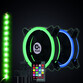 Talius Siroko Kit 2 Ventiladores 120mm Doble Aro RGB + Tira LED + Control Remoto Talius Siroko Kit 2 Ventiladores 120mm Doble Aro RGB + Tira LED + Control Remoto