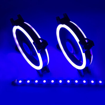 Talius Siroko Kit 2 Ventiladores 120mm Doble Aro RGB + Tira LED + Control Remoto Talius Siroko Kit 2 Ventiladores 120mm Doble Aro RGB + Tira LED + Control Remoto