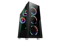 Talius Valkyria Cristal Templado USB 3.0 RGB Negro
