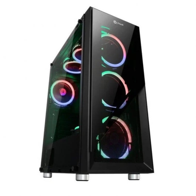 Talius Valkyria Cristal Templado USB 3.0 RGB Negro