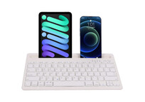 Klack Teclado Multidispositivo Recargable Bluetooth de 2 Canales en Español (Incluye Ñ) Blanco