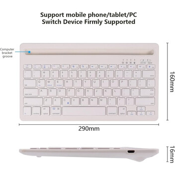 Klack Teclado Multidispositivo Recargable Bluetooth de 2 Canales en Español (Incluye Ñ) Blanco Klack Teclado Multidispositivo Recargable Bluetooth de 2 Canales en Español (Incluye Ñ) Blanco