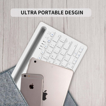 Klack Teclado Multidispositivo Recargable Bluetooth de 2 Canales en Español (Incluye Ñ) Blanco Klack Teclado Multidispositivo Recargable Bluetooth de 2 Canales en Español (Incluye Ñ) Blanco