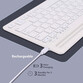 Klack Teclado Multidispositivo Recargable Bluetooth de 2 Canales en Español (Incluye Ñ) Blanco Klack Teclado Multidispositivo Recargable Bluetooth de 2 Canales en Español (Incluye Ñ) Blanco