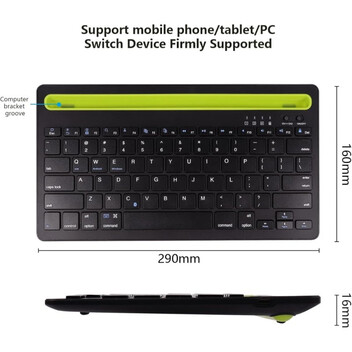 Klack Teclado Multidispositivo Recargable Bluetooth de 2 Canales en Español (Incluye Ñ) Negro Klack Teclado Multidispositivo Recargable Bluetooth de 2 Canales en Español (Incluye Ñ) Negro