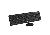 Klack K10C Teclado y Ratón Inalámbricos de Tamaño Completo 104 Teclas Español (Incluye Ñ) Negro
