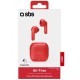 SBS Air Free Auriculares Inalámbricos con Base Compacta 250 mAh Rojos