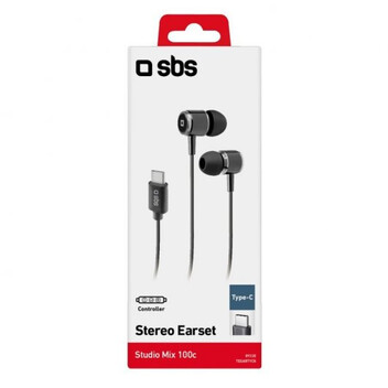 SBS Studio Mix 100C Auriculares USB-C Negros