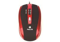 NGS Tick Ratón 1600 DPI Rojo