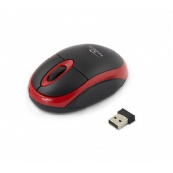 Ratón Esperanza Titanum RF inalámbrico 1000 DPI Negro Rojo Ambidiestro