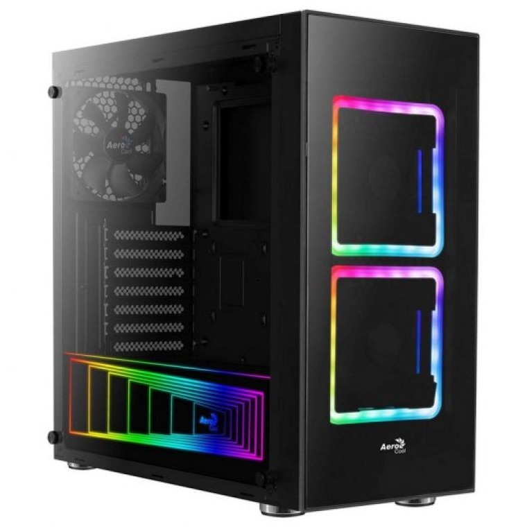 Aerocool Tor RGB Cristal Templado USB 3.0 Negra