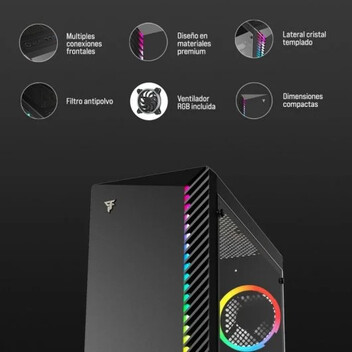 Tempest Shade RGB Torre ATX Negra Tempest Shade RGB Torre ATX Negra