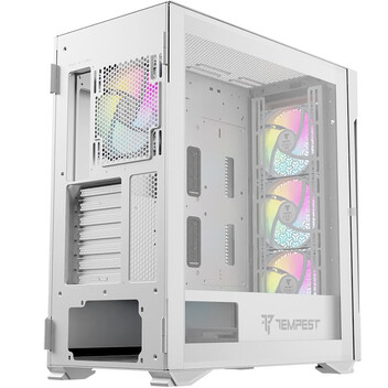 Torre PC Tempest Bastion ARGB ATX Cristal Templado USB 3.0 Blanca