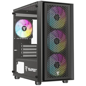 Torre PC Tempest Rampart ARGB M-ATX Cristal Templado USB 3.0 Negra Torre PC Tempest Rampart ARGB M-ATX Cristal Templado USB 3.0 Negra