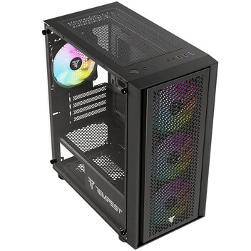 Torre PC Tempest Rampart ARGB M-ATX Cristal Templado USB 3.0 Negra Torre PC Tempest Rampart ARGB M-ATX Cristal Templado USB 3.0 Negra