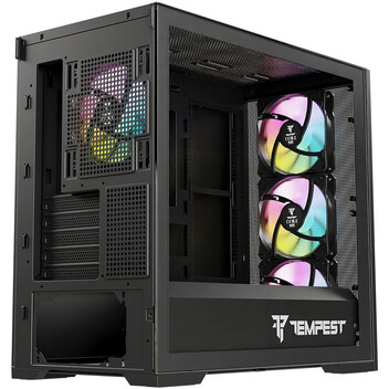 Torre PC Tempest Stronghold ARGB M-ATX Cristal Templado USB 3.0 Negra Torre PC Tempest Stronghold ARGB M-ATX Cristal Templado USB 3.0 Negra