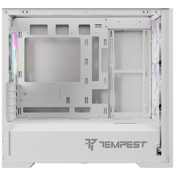 Torre PC Tempest Stronghold ARGB M-ATX Cristal Templado USB 3.0 Blanca